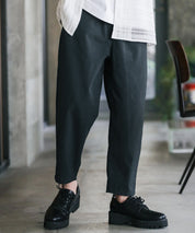 新色追加 接触冷感多機能素材リネンライク アンクルテーパードイージーパンツ 15482