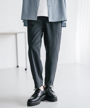 新色追加 接触冷感多機能素材リネンライク アンクルテーパードイージーパンツ 15482