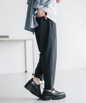 新色追加 接触冷感多機能素材リネンライク アンクルテーパードイージーパンツ 15482