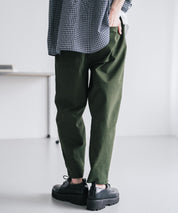 新色追加 接触冷感多機能素材リネンライク アンクルテーパードイージーパンツ 15482