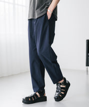 新色追加 接触冷感多機能素材リネンライク アンクルテーパードイージーパンツ 15482