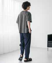 新色追加 接触冷感多機能素材リネンライク アンクルテーパードイージーパンツ 15482