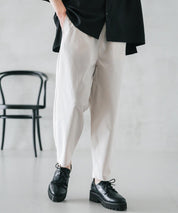 新色追加 接触冷感多機能素材リネンライク アンクルテーパードイージーパンツ 15482