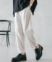 新色追加 接触冷感多機能素材リネンライク アンクルテーパードイージーパンツ 15482