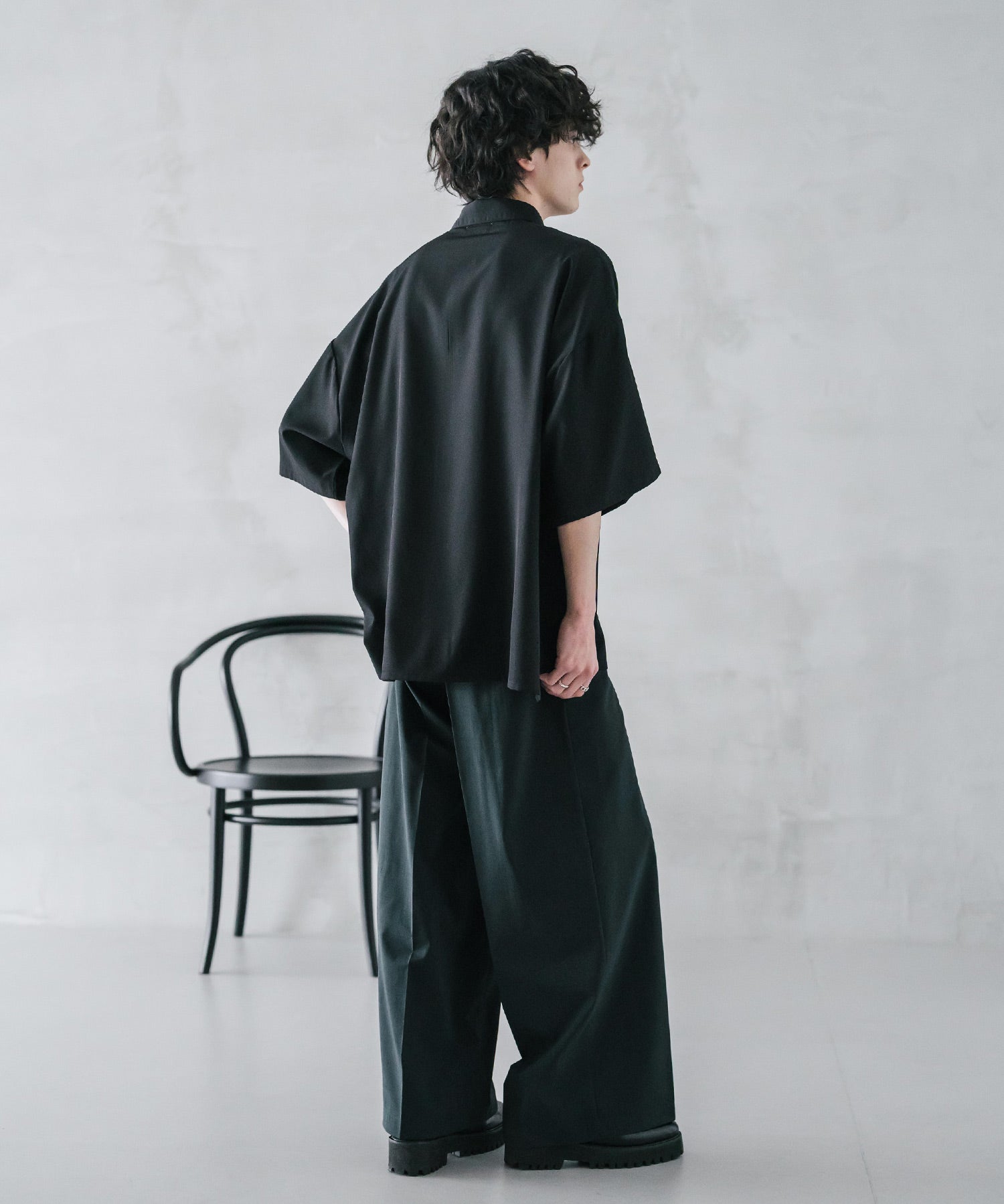 接触冷感 多機能素材リネンライク ワンタックセンタープレスワイドストレートイージーパンツ 15483