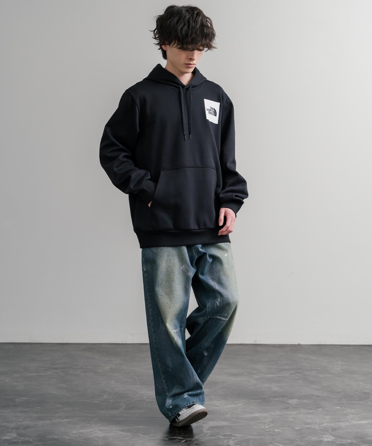 THE NORTH FACE ザ・ノースフェイス FINE HOODIE/裏起毛ロゴワンポイントプルオーバーパーカー 15485