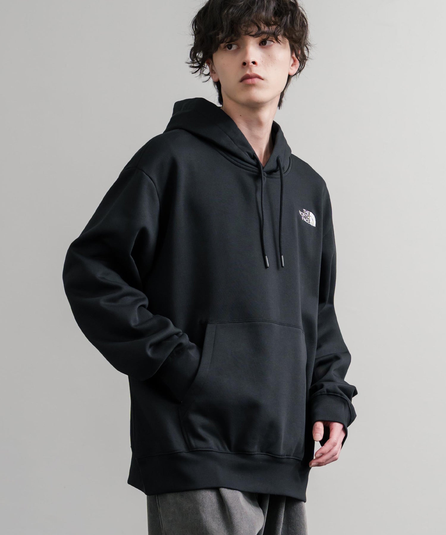 ザノースフェイス トレーナー XL 黒 フード付き カンガルーポケット 長袖 THE NORTH FACE - ザノースフェイス トレーナー XL 黒 フード付き