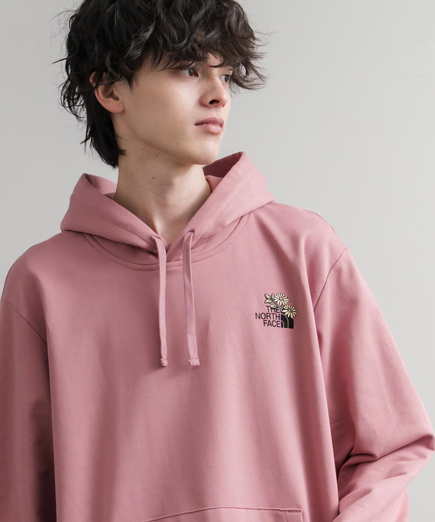 THE NORTH FACE ザ・ノースフェイス FLOWER DOME RELAXED HD SWEATSHIRT GPT ワンポイントフワラー刺繍裏毛パーカー 15488