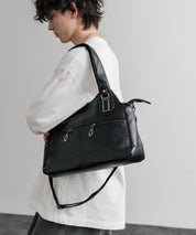 2WAY PUレザーショルダーバッグ/トートバッグ 15506