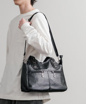 2WAY PUレザーショルダーバッグ/トートバッグ 15506