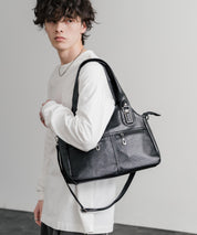 2WAY PUレザーショルダーバッグ/トートバッグ 15506