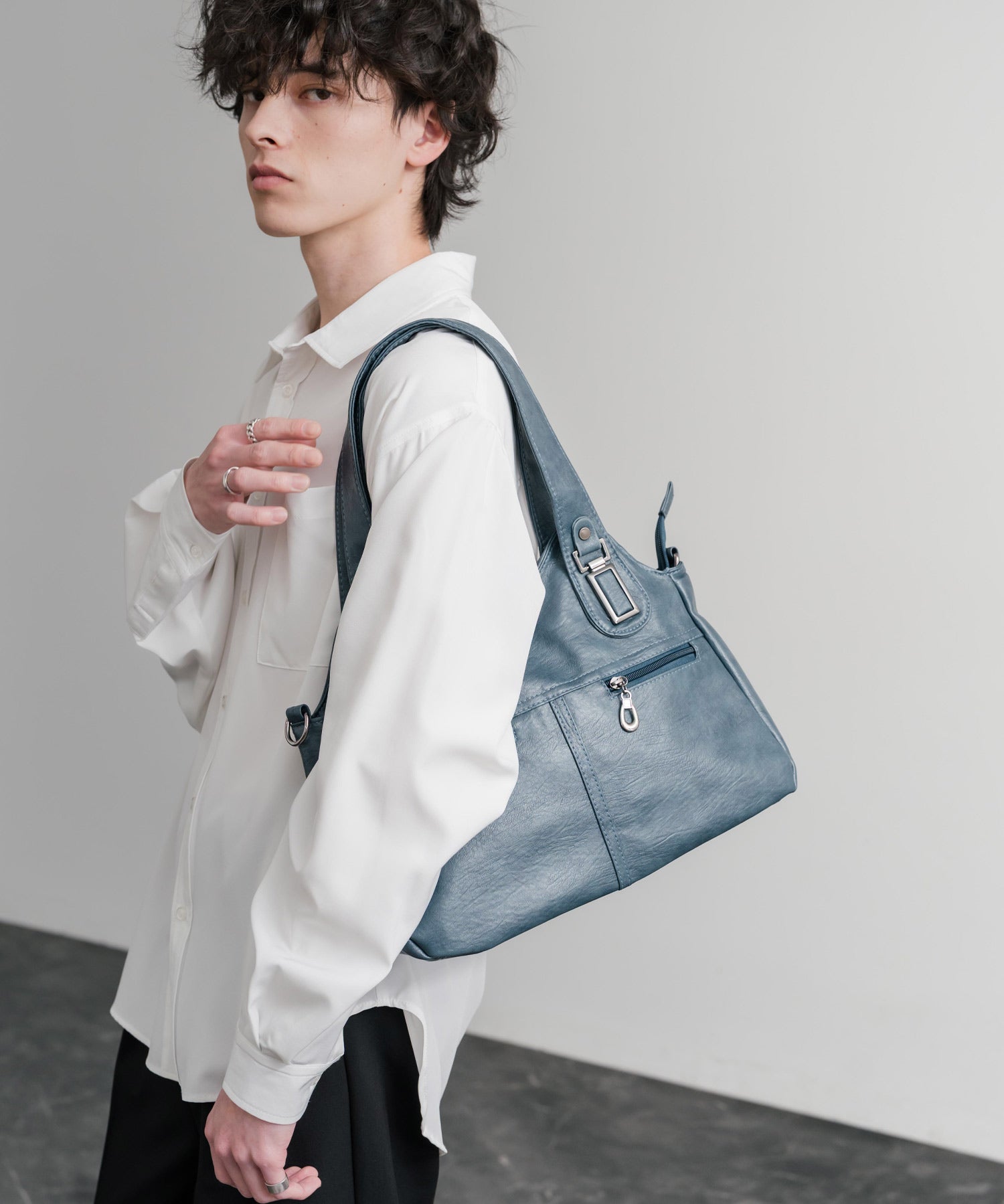 2WAY PUレザーショルダーバッグ/トートバッグ 15506