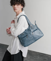 2WAY PUレザーショルダーバッグ/トートバッグ 15506