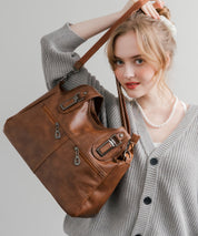 2WAY PUレザーショルダーバッグ/トートバッグ 15506