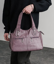 2WAY PUレザーショルダーバッグ/トートバッグ 15506