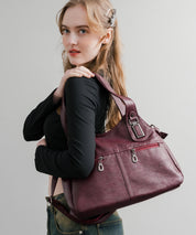 2WAY PUレザーショルダーバッグ/トートバッグ 15506