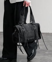 ヴィンテージ加工 PUレザー2WAYショルダーバッグ/ハンドバッグ 15509