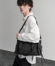 ヴィンテージ加工 PUレザー2WAYショルダーバッグ/ハンドバッグ 15509