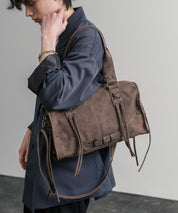 ヴィンテージ加工 PUレザー2WAYショルダーバッグ/ハンドバッグ 15509