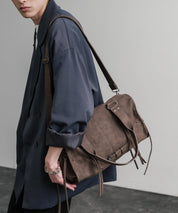 ヴィンテージ加工 PUレザー2WAYショルダーバッグ/ハンドバッグ 15509