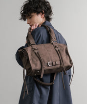 ヴィンテージ加工 PUレザー2WAYショルダーバッグ/ハンドバッグ 15509