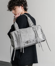 ヴィンテージ加工 PUレザー2WAYショルダーバッグ/ハンドバッグ 15509