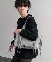 ヴィンテージ加工 PUレザー2WAYショルダーバッグ/ハンドバッグ 15509