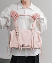 ヴィンテージ加工 PUレザー2WAYショルダーバッグ/ハンドバッグ 15509