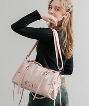 ヴィンテージ加工 PUレザー2WAYショルダーバッグ/ハンドバッグ 15509