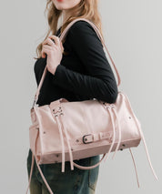 ヴィンテージ加工 PUレザー2WAYショルダーバッグ/ハンドバッグ 15509