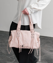 ヴィンテージ加工 PUレザー2WAYショルダーバッグ/ハンドバッグ 15509