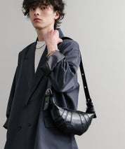 PUレザー クロワッサン型ショルダーバッグ/ボディバッグ 15510