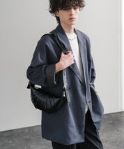 PUレザー クロワッサン型ショルダーバッグ/ボディバッグ 15510