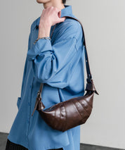 PUレザー クロワッサン型ショルダーバッグ/ボディバッグ 15510