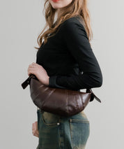 PUレザー クロワッサン型ショルダーバッグ/ボディバッグ 15510