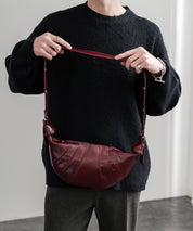 PUレザー クロワッサン型ショルダーバッグ/ボディバッグ 15510