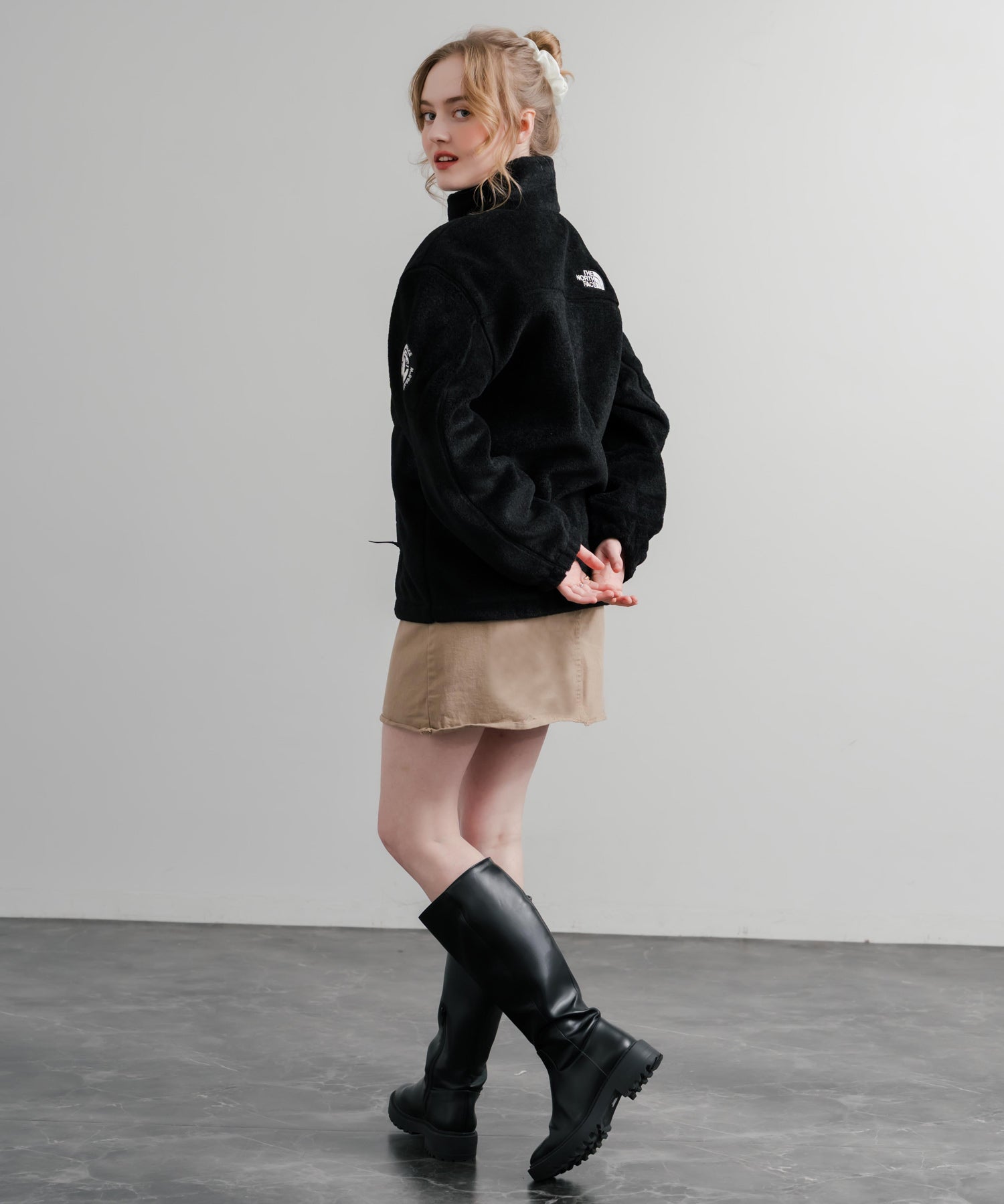 日本未展開モデル THE NORTH FACE ザ・ノースフェイス WHITE LABEL ホワイトレーベル RIMO FLEECE JACKET オーバーサイズスタンドカラーリモフリースジャケット 15528