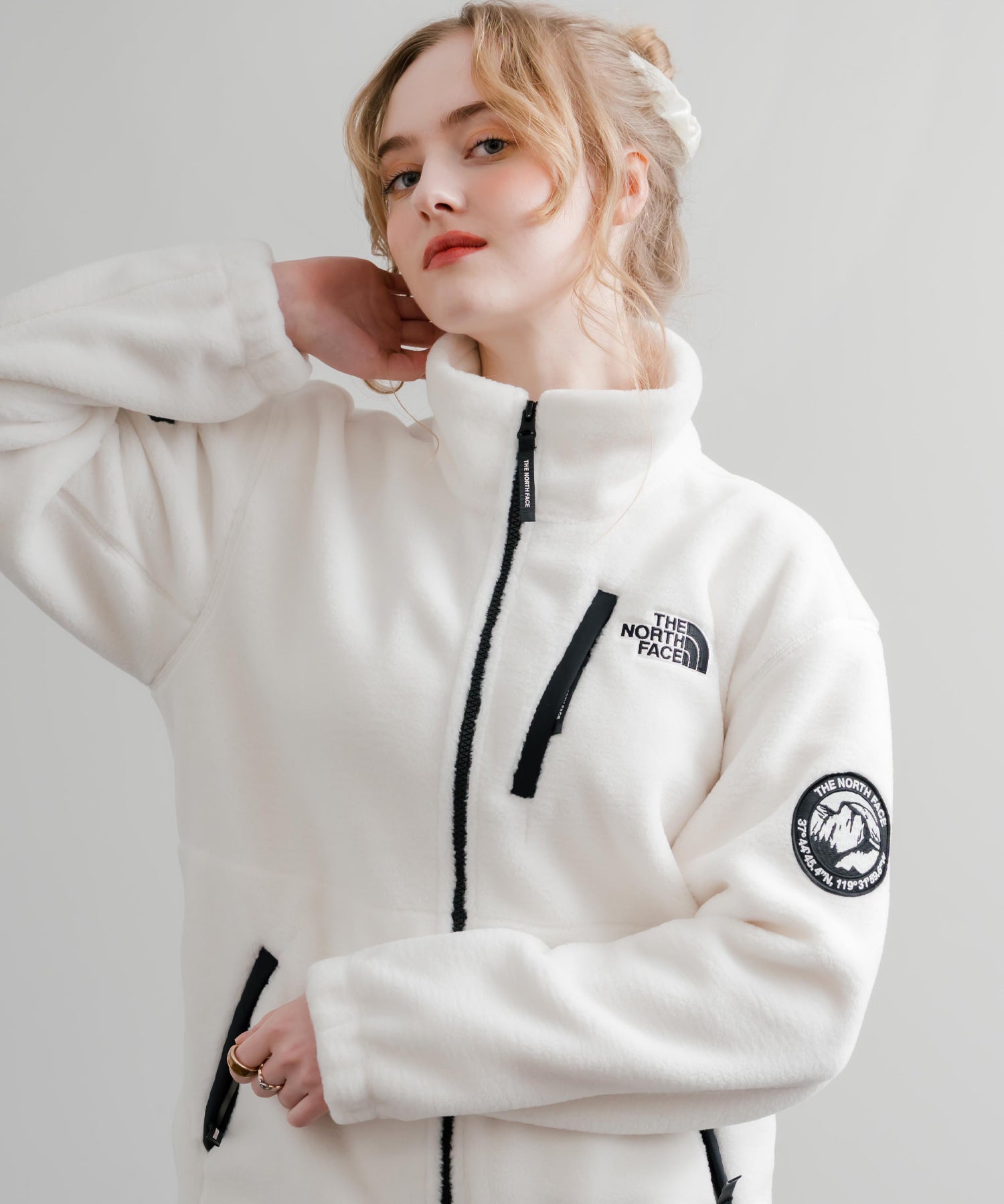 日本未展開モデル THE NORTH FACE ザ・ノースフェイス WHITE LABEL ホワイトレーベル RIMO FLEECE JACKET オーバーサイズスタンドカラーリモフリースジャケット 15528