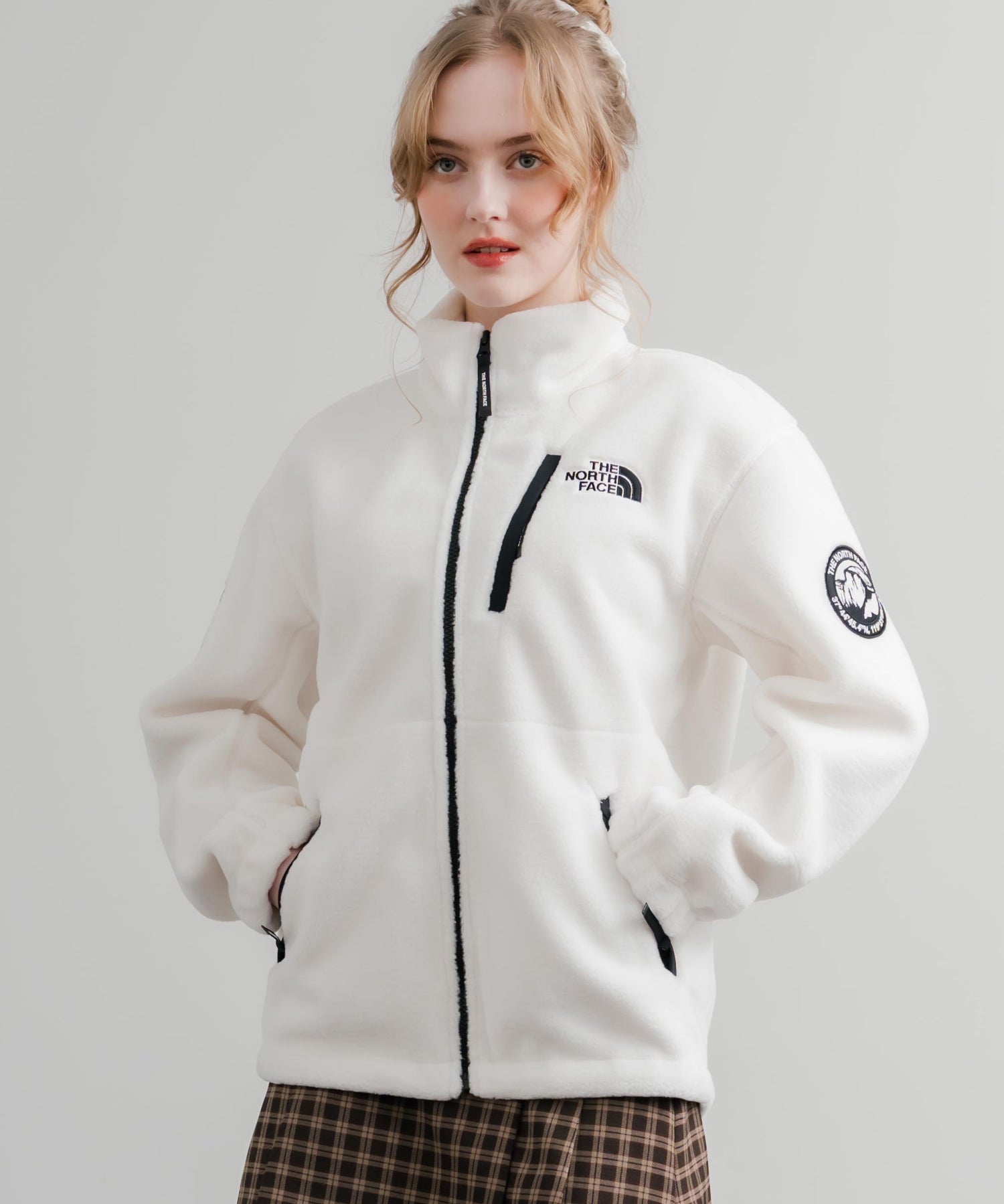日本未展開モデル THE NORTH FACE ザ・ノースフェイス WHITE LABEL ホワイトレーベル RIMO FLEECE JACKET オーバーサイズスタンドカラーリモフリースジャケット 15528