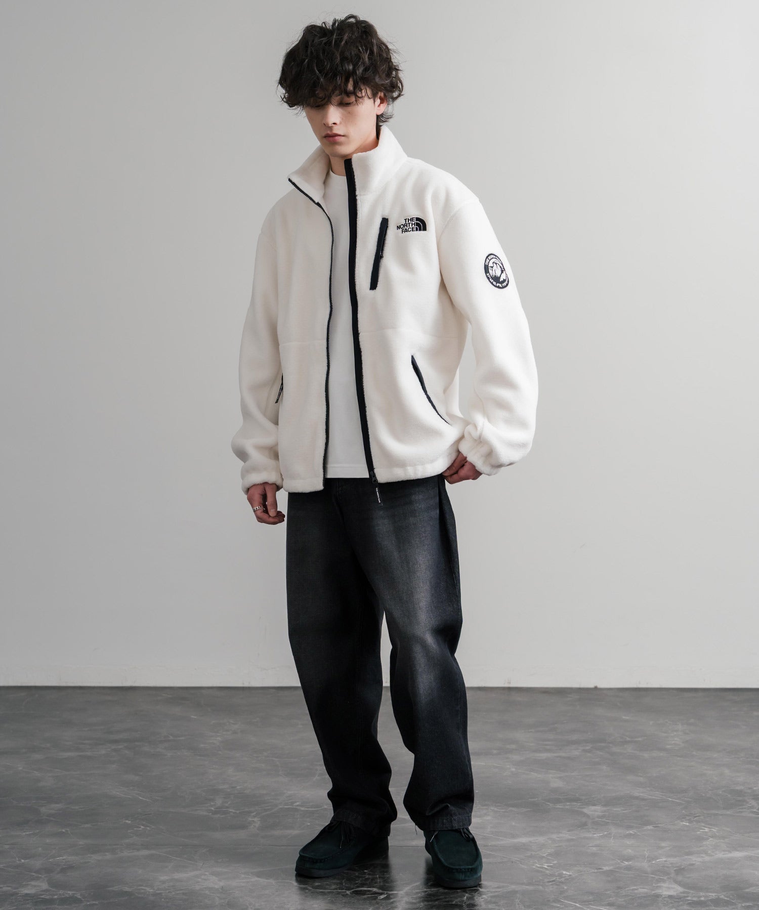 日本未展開モデル THE NORTH FACE ザ・ノースフェイス WHITE LABEL ホワイトレーベル RIMO FLEECE JACKET オーバーサイズスタンドカラーリモフリースジャケット 15528