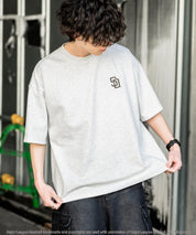 MLB メジャーリーグベースボール 接触冷感UVカットオーバーサイズワンポイントロゴプリント半袖Tシャツ 15530
