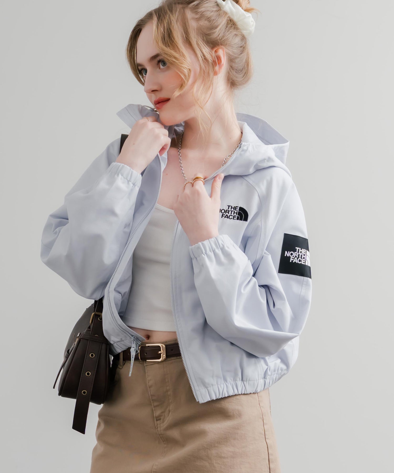 4298 SHIZKA KOMUSO ジップアップジャケット　盛り襟　白グレー 受注制【Chikashitsu +】set up line track jacket (2color