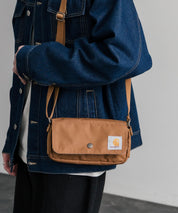 Carhartt カーハート Crossbody Horizontal Bag 横型クロスボディバッグ/ワンポイントロゴ斜め掛けショルダーバッグ 15536