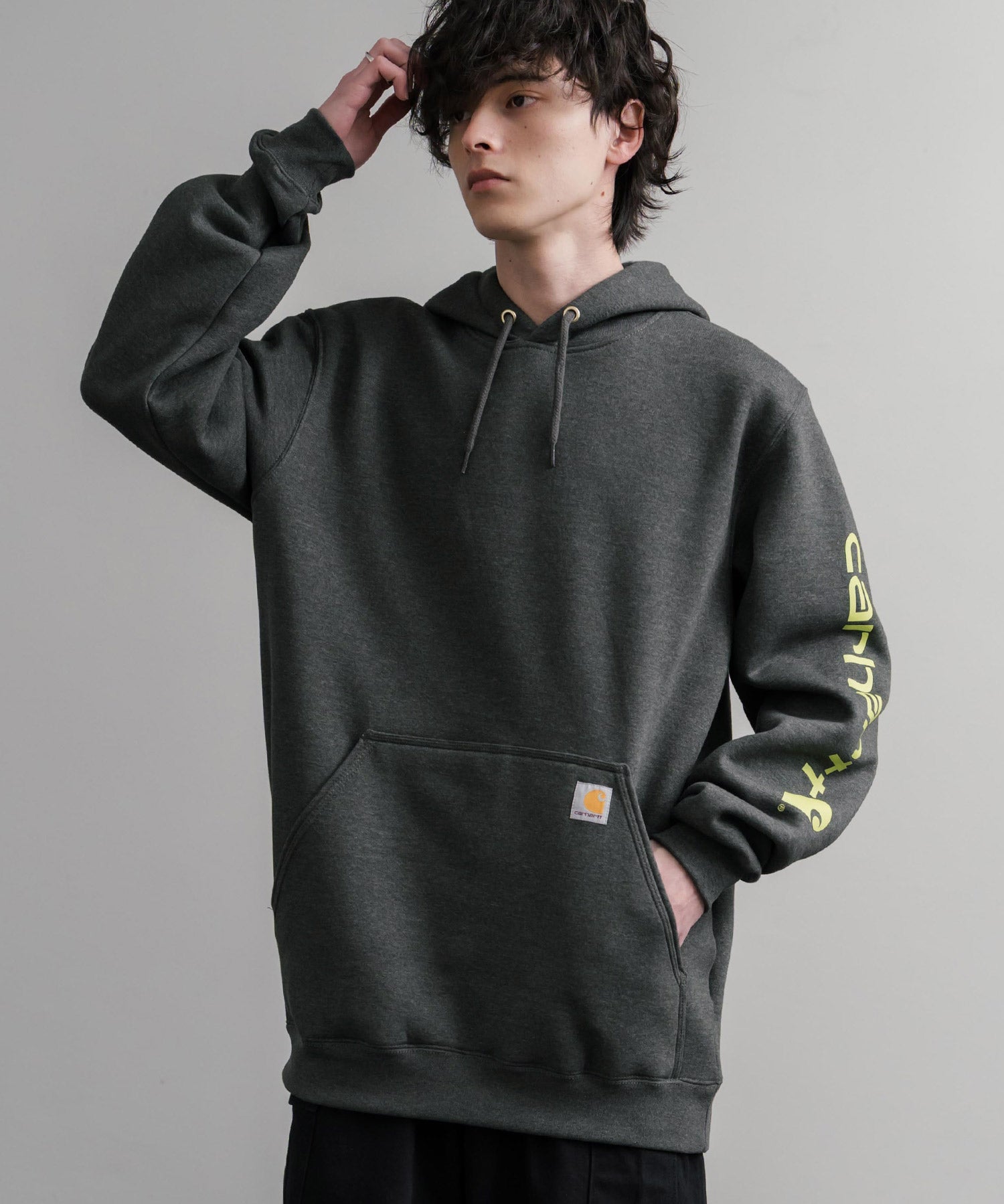Carhartt カーハート Midweight Logo Sleeve Graphic Sweatshirt/ロゴスリーブミッドウエイトプルオーバーパーカー 15539
