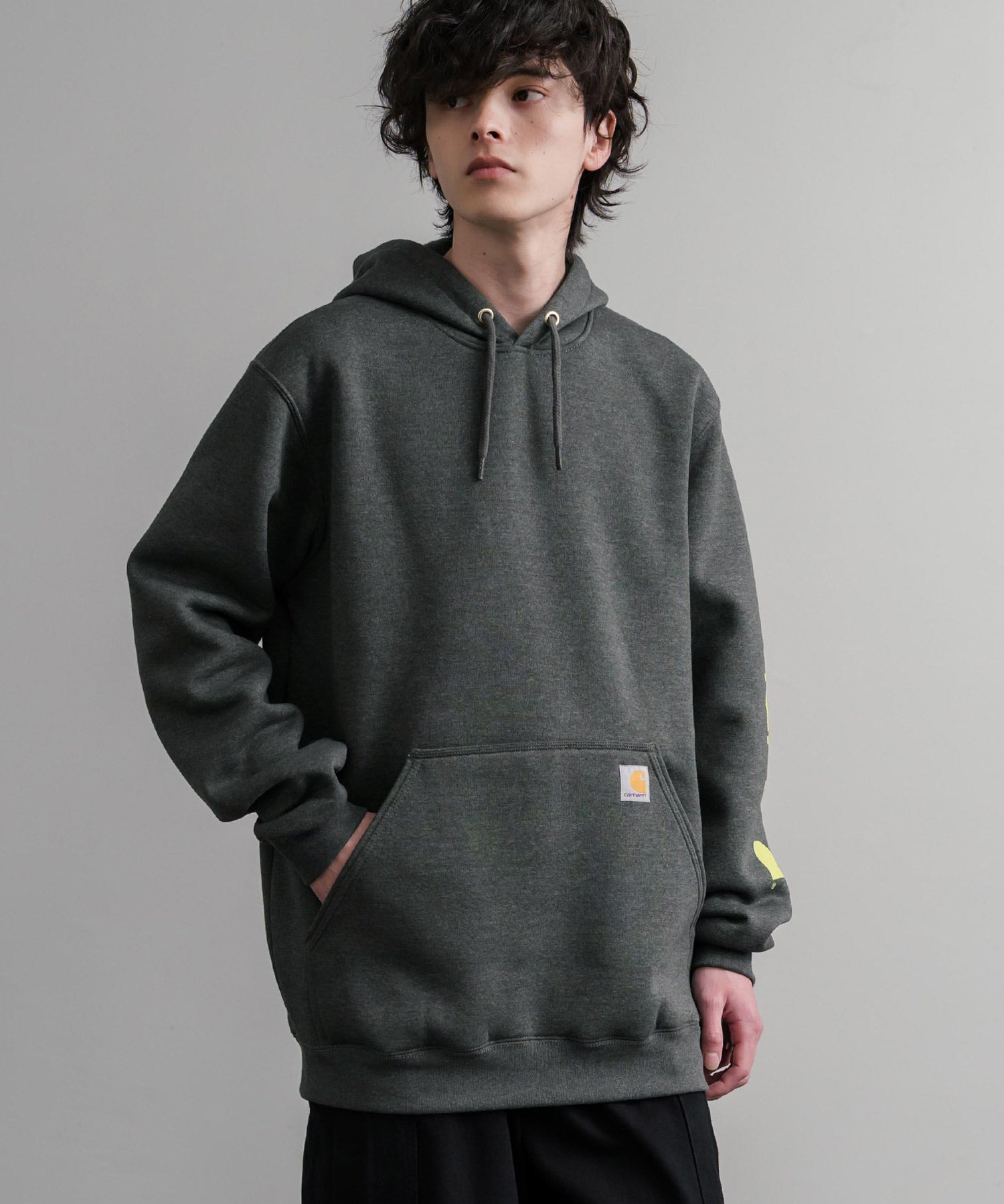 Carhartt カーハート Midweight Logo Sleeve Graphic Sweatshirt/ロゴスリーブミッドウエイトプルオーバーパーカー 15539