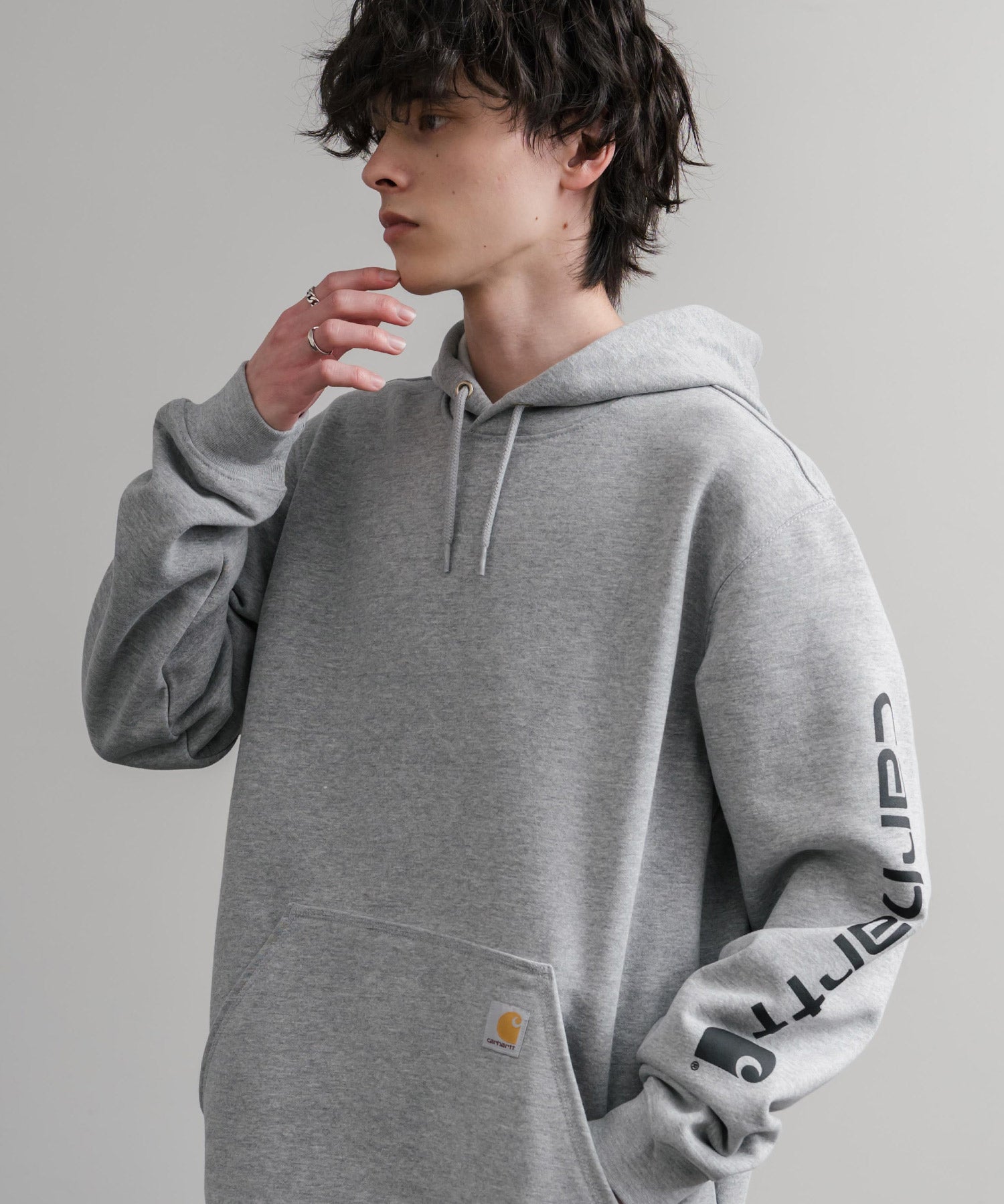 Carhartt カーハート Midweight Logo Sleeve Graphic Sweatshirt/ロゴスリーブミッドウエイトプルオーバーパーカー 15539