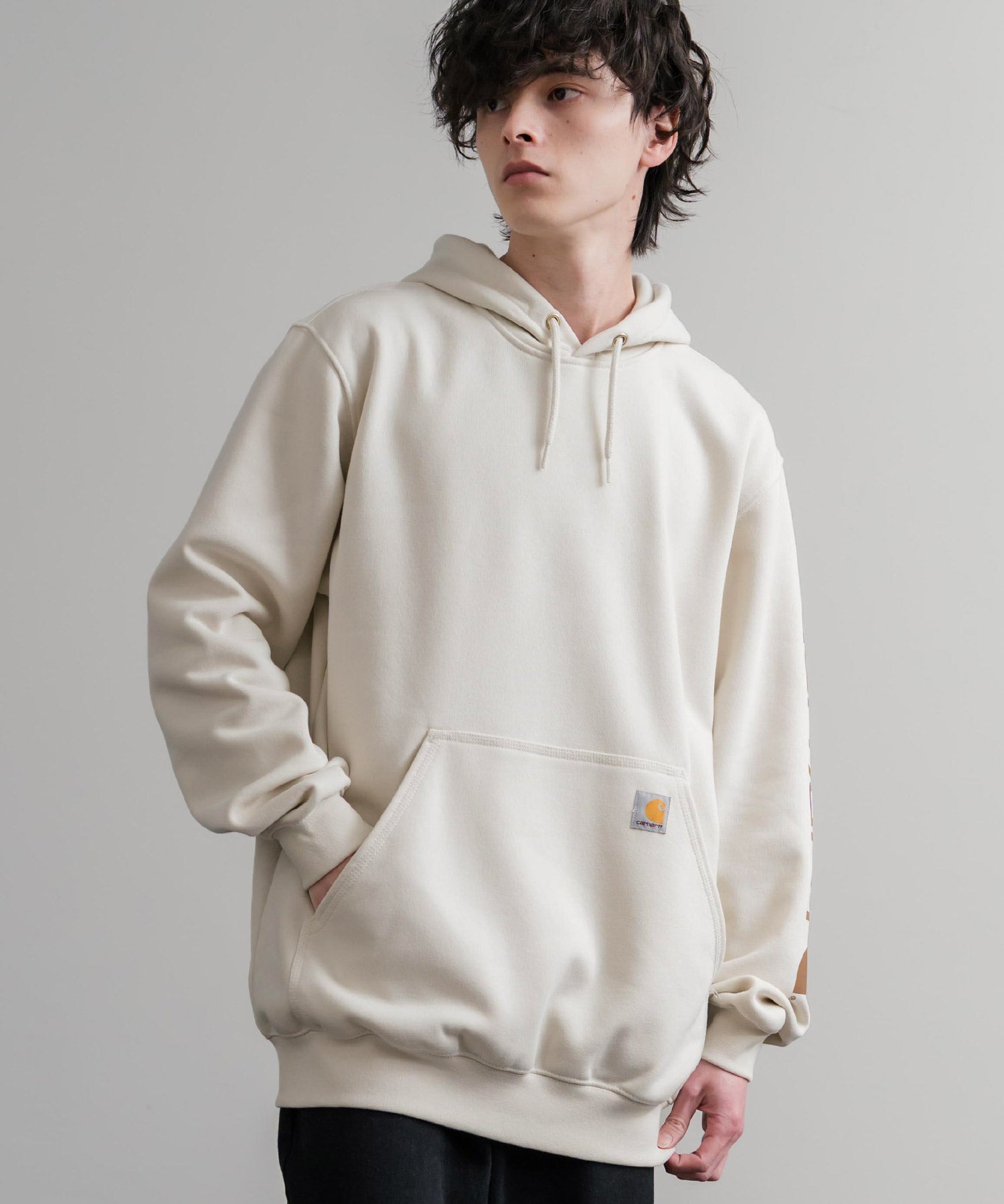 Carhartt カーハート Midweight Logo Sleeve Graphic Sweatshirt/ロゴスリーブミッドウエイトプルオーバーパーカー 15539