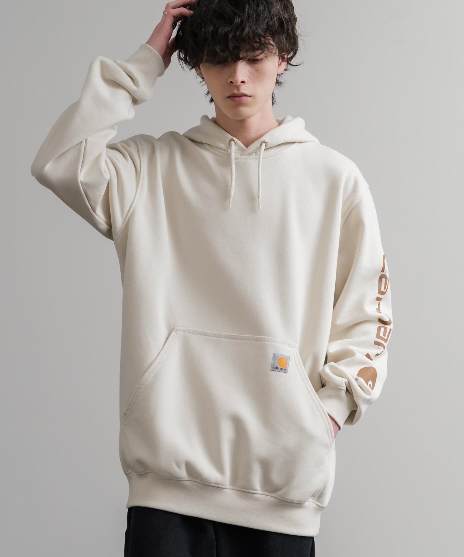 Carhartt カーハート Midweight Logo Sleeve Graphic Sweatshirt/ロゴスリーブミッドウエイトプルオーバーパーカー 15539