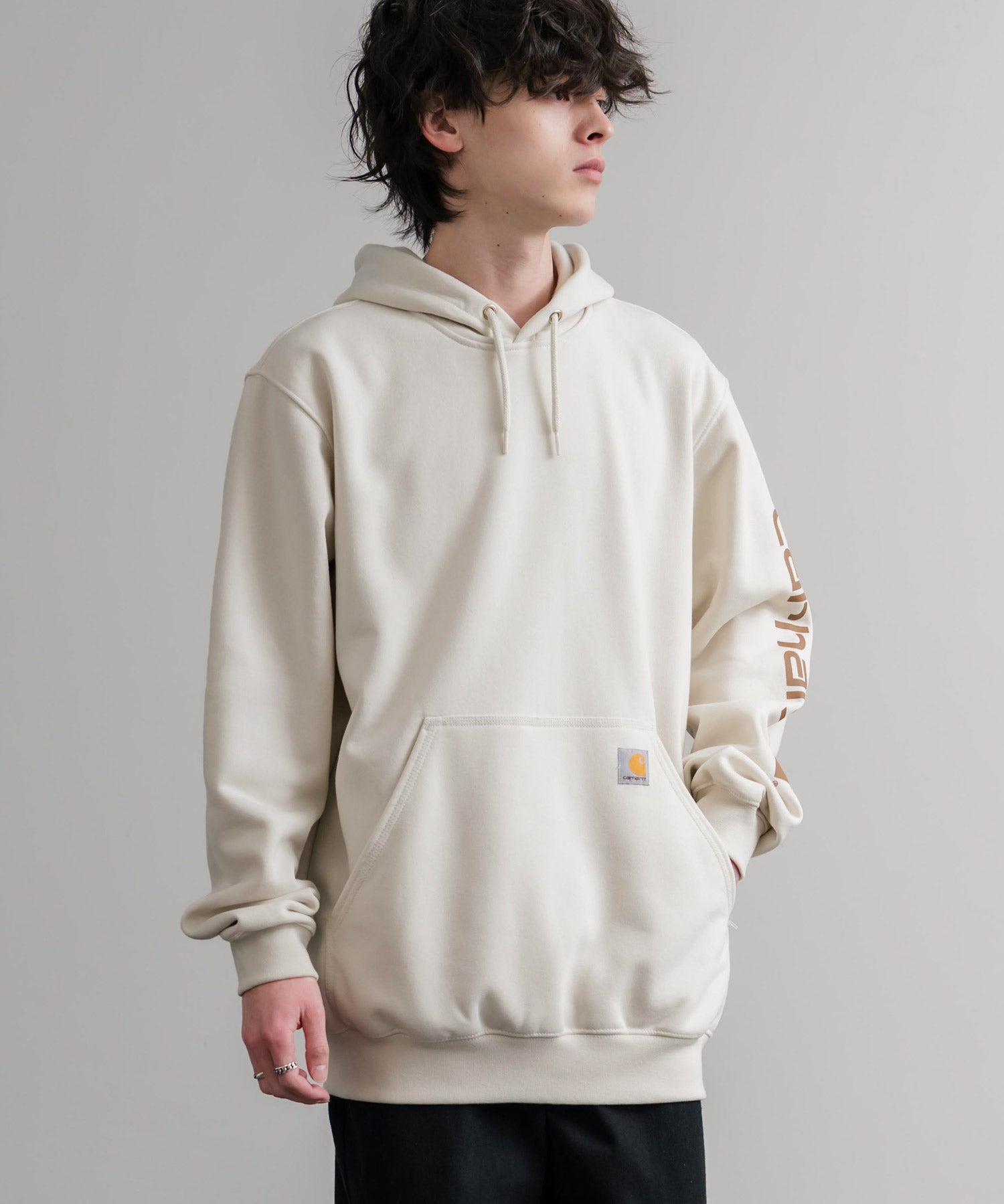 Carhartt カーハート Midweight Logo Sleeve Graphic Sweatshirt/ロゴスリーブミッドウエイトプルオーバーパーカー 15539