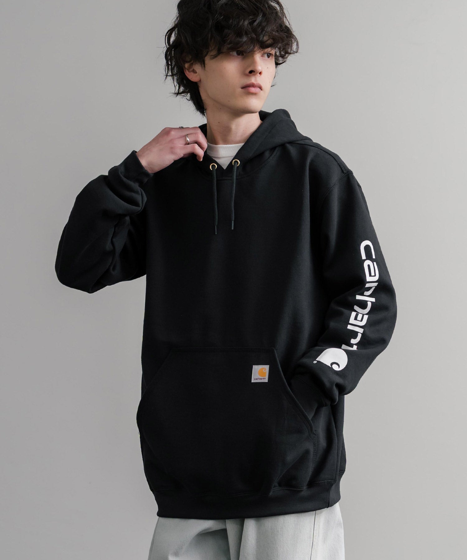 Carhartt カーハート Midweight Logo Sleeve Graphic Sweatshirt/ロゴスリーブミッドウエイトプルオーバーパーカー 15539